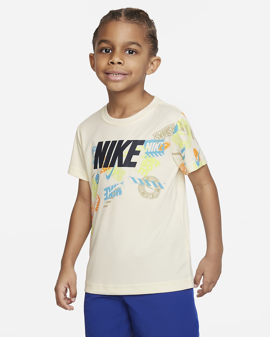 Nike Block Stamp Tee Little Kids Dri FIT T Shirt